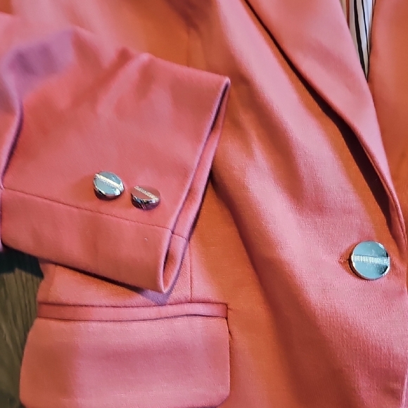 NWT Jules & Leopold Coral Salmon Blazer Business Casual Small Stretch Lined - Picture 3 of 6